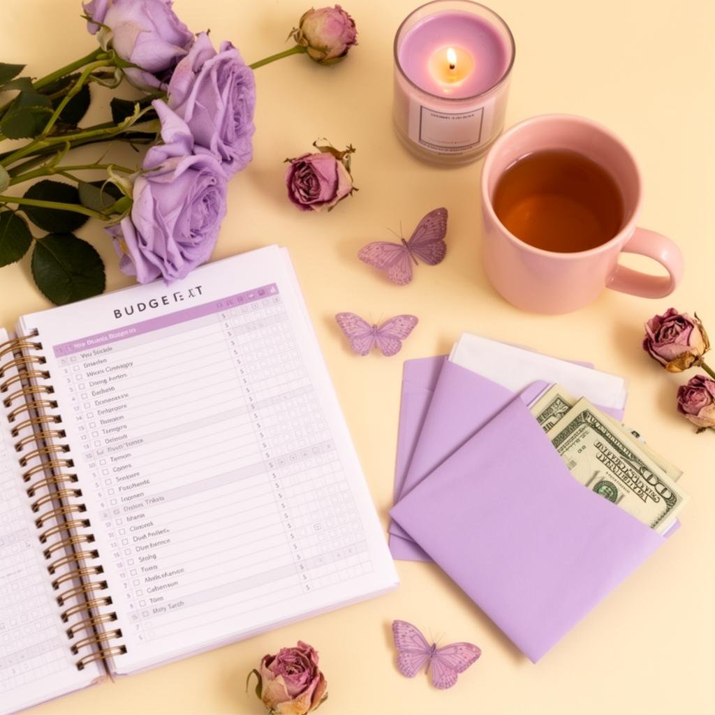 Budget binder lifestyle scene