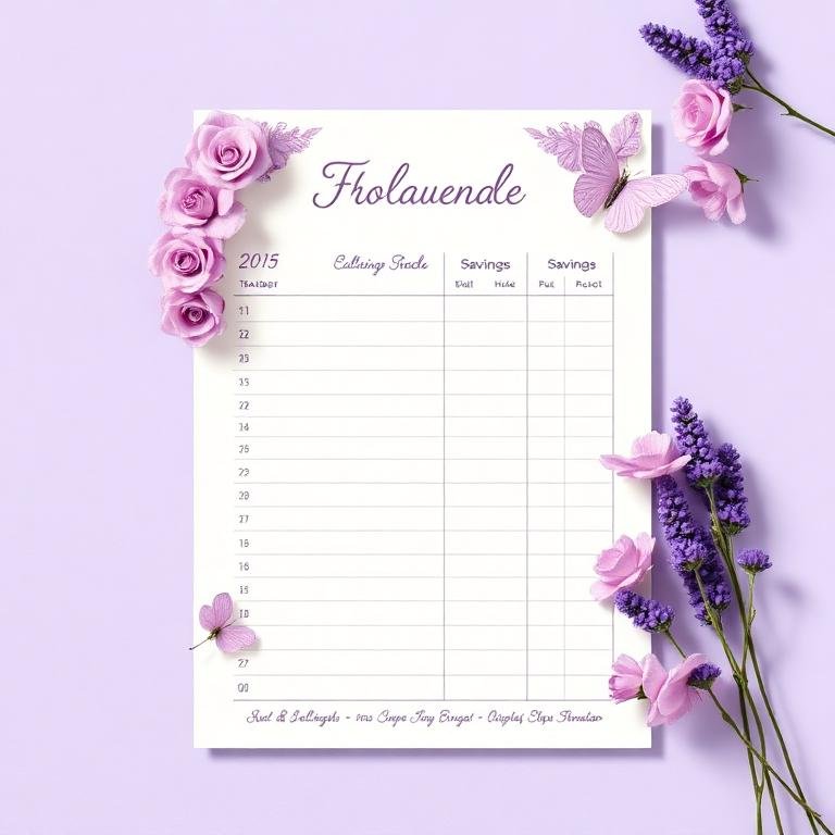 Monthly planner mockup