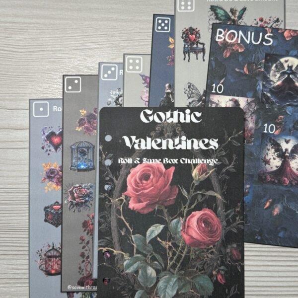 Gothic Valentines roll and save box challenge