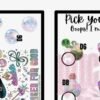 Pink & Green A5 set including Pick your poison