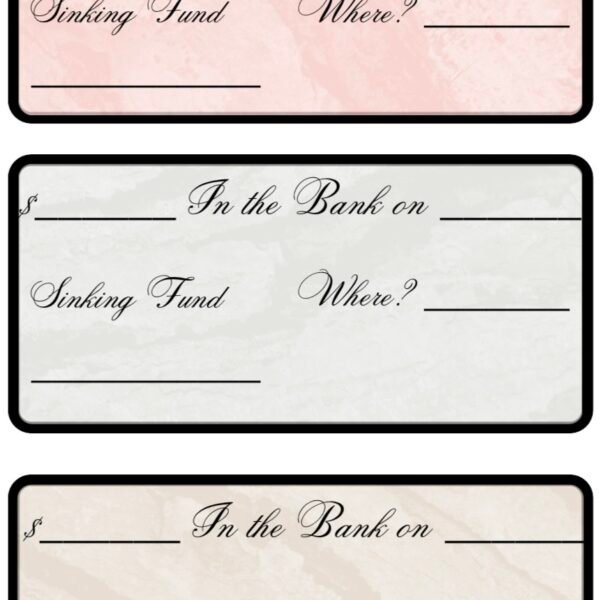 “In the bank” tracking slips, granite design